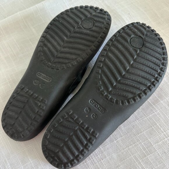Crocs Kadee II Flip Flop Sandals Black Womens Size 10 Comfortable lightweight - Picture 2 of 4
